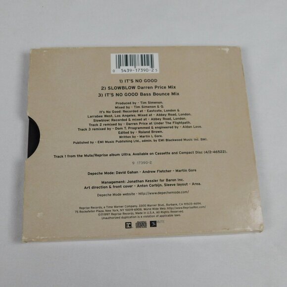Depeche Mode Its No Good CD Single 1997 Reprise Records Three Tracks Good Plus - Picture 2 of 4